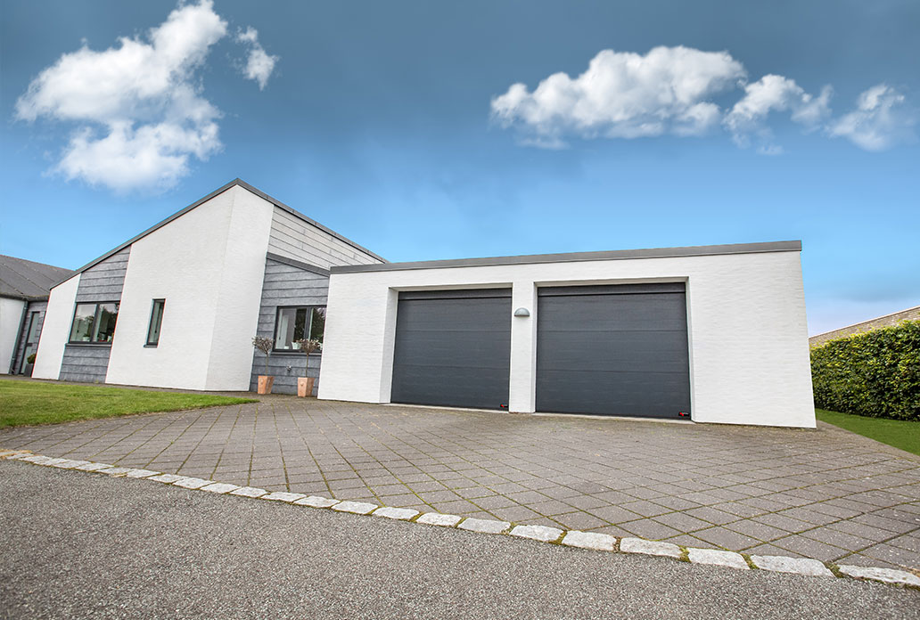 børnevenlig dobbelt garage i grå | NASSAU Danmark