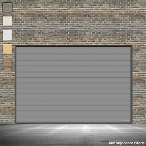 hvid aluminium garageport i RAL 9006