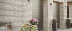 Classic dobbelt garageporte i mørk grå farve